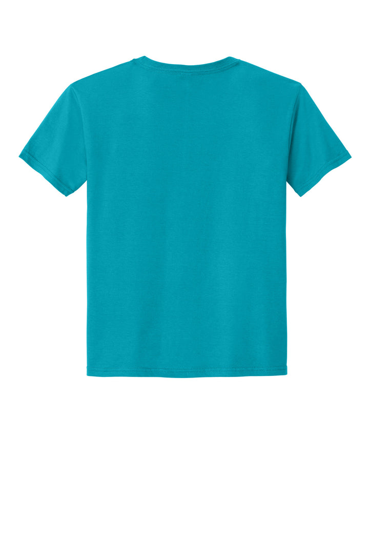 Rear View of CaliBlue Jerzees Classics Youth Cotton T-Shirt 363Y