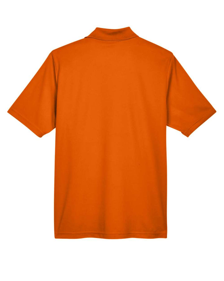Rear View of Campus Orange Men's Origin Performance Piqué Polo - 88181