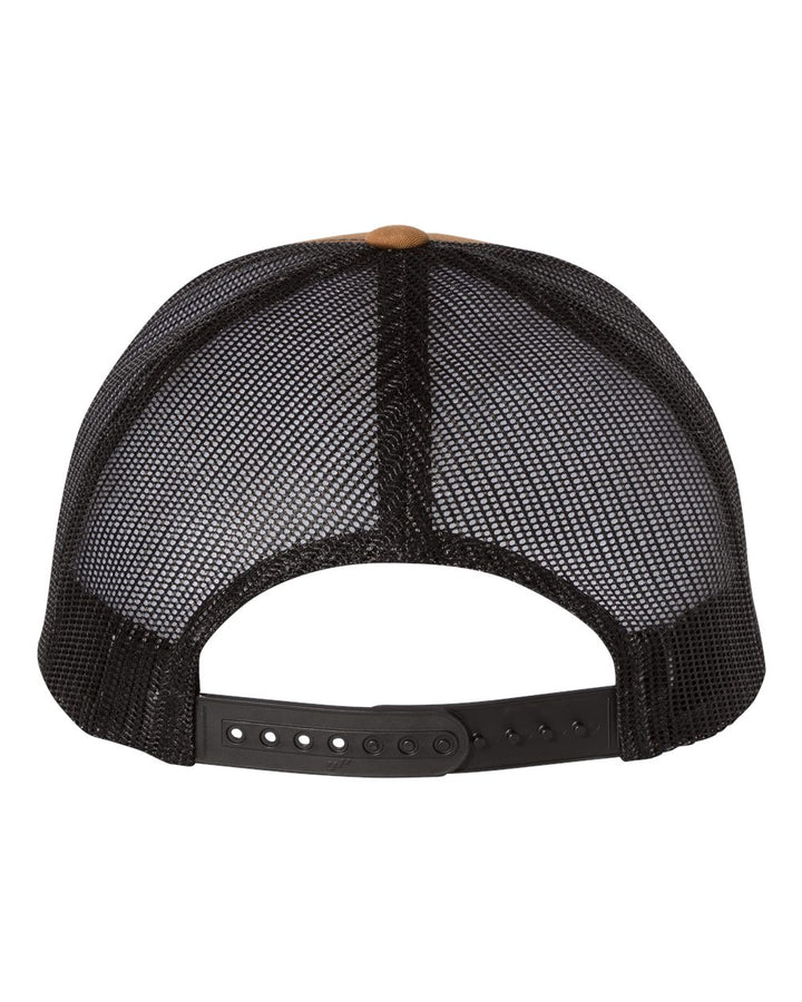 Rear View of Caramel/ Black Retro Trucker Cap - 6606