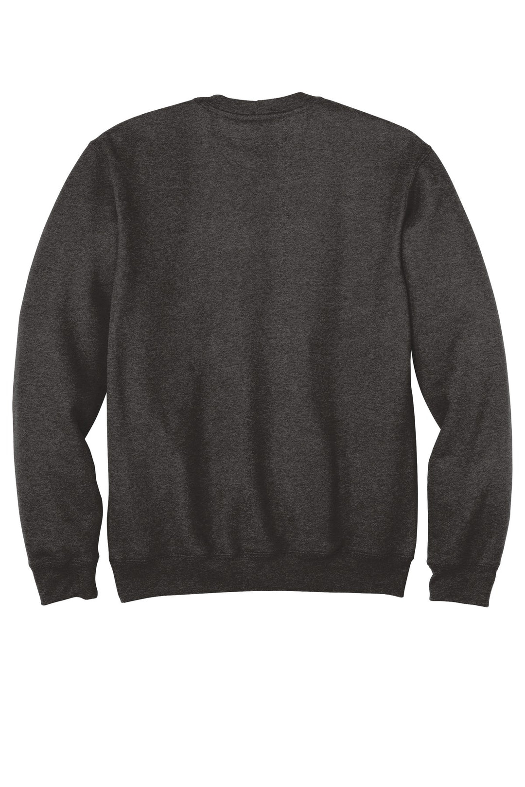 Rear View of Carbon Heather Carhartt Midweight Crewneck Sweatshirt. CTK124