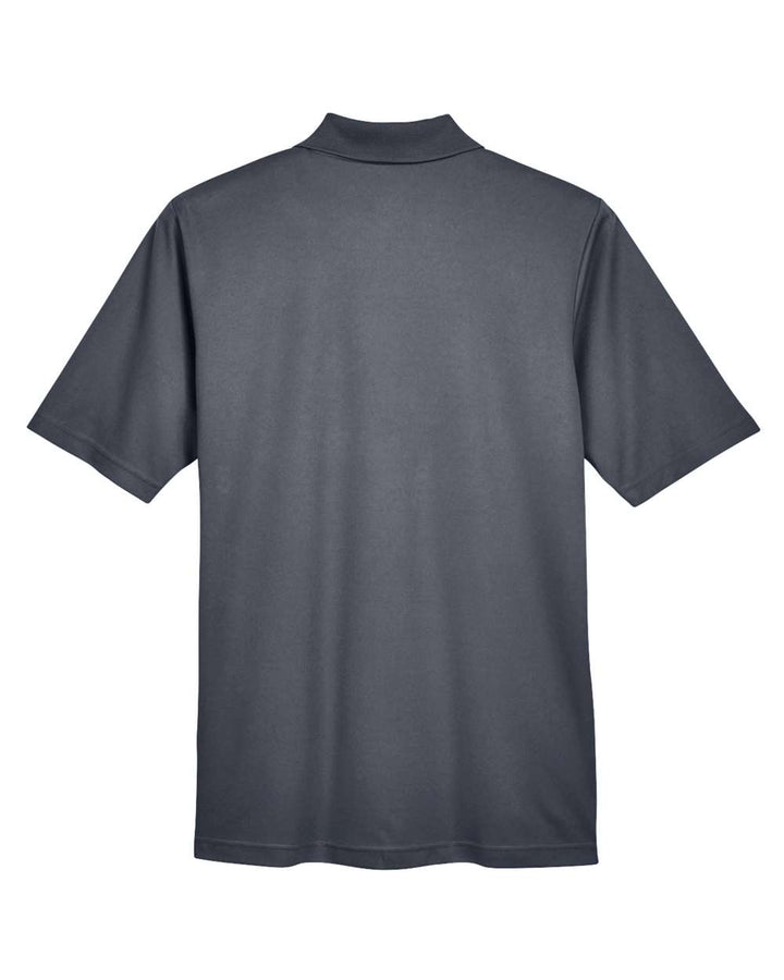 Rear View of Carbon Men's Origin Performance Piqué Polo with Pocket - 88181P