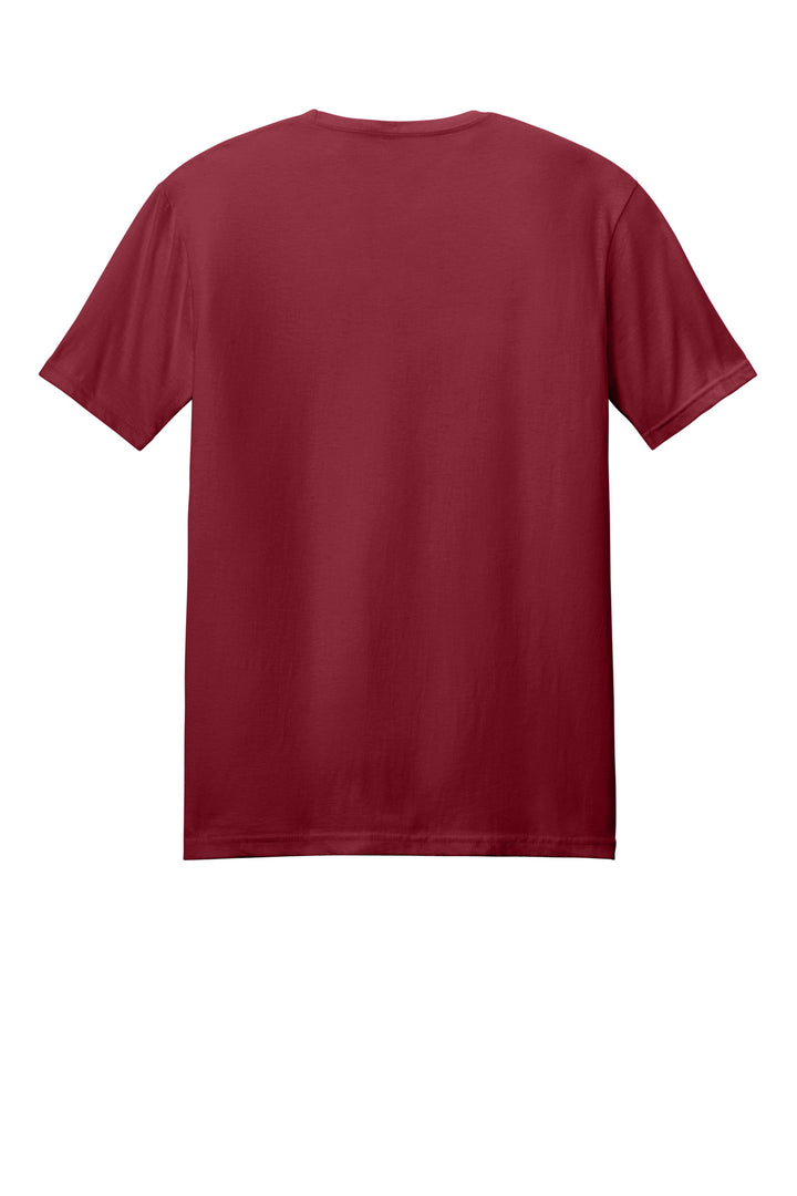 Rear View of Cardinal Gildan Softstyle T-Shirt. 64000