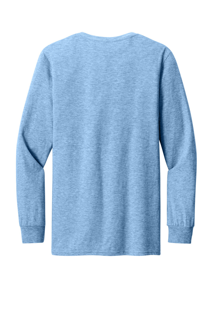 Rear View of CarolnaHtr Jerzees Premium Blend Ring Spun Long Sleeve T-Shirt 560LS