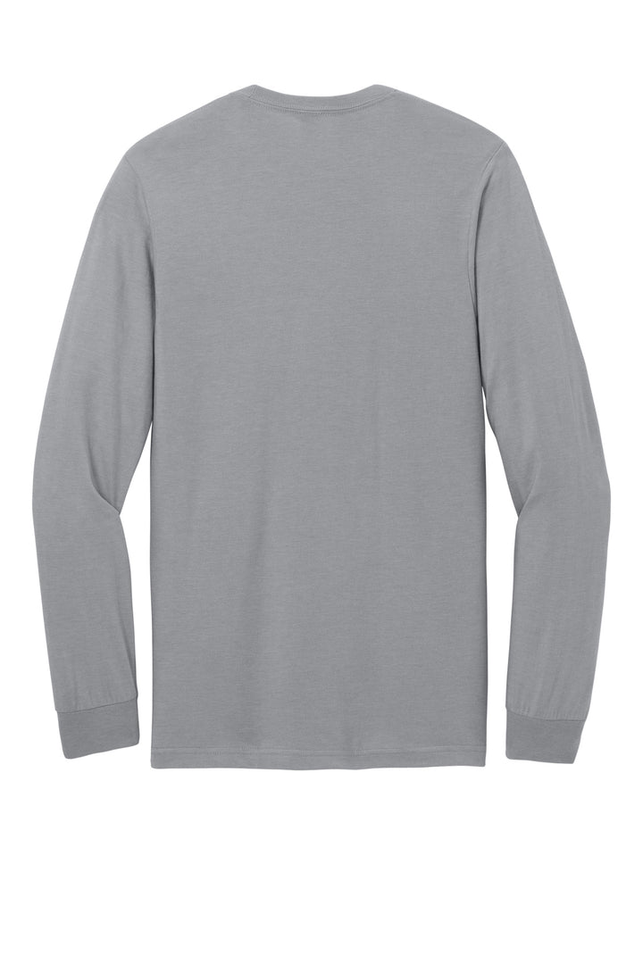 Rear View of Cement Gildan Softstyle CVC Long Sleeve Tee 64440CVC
