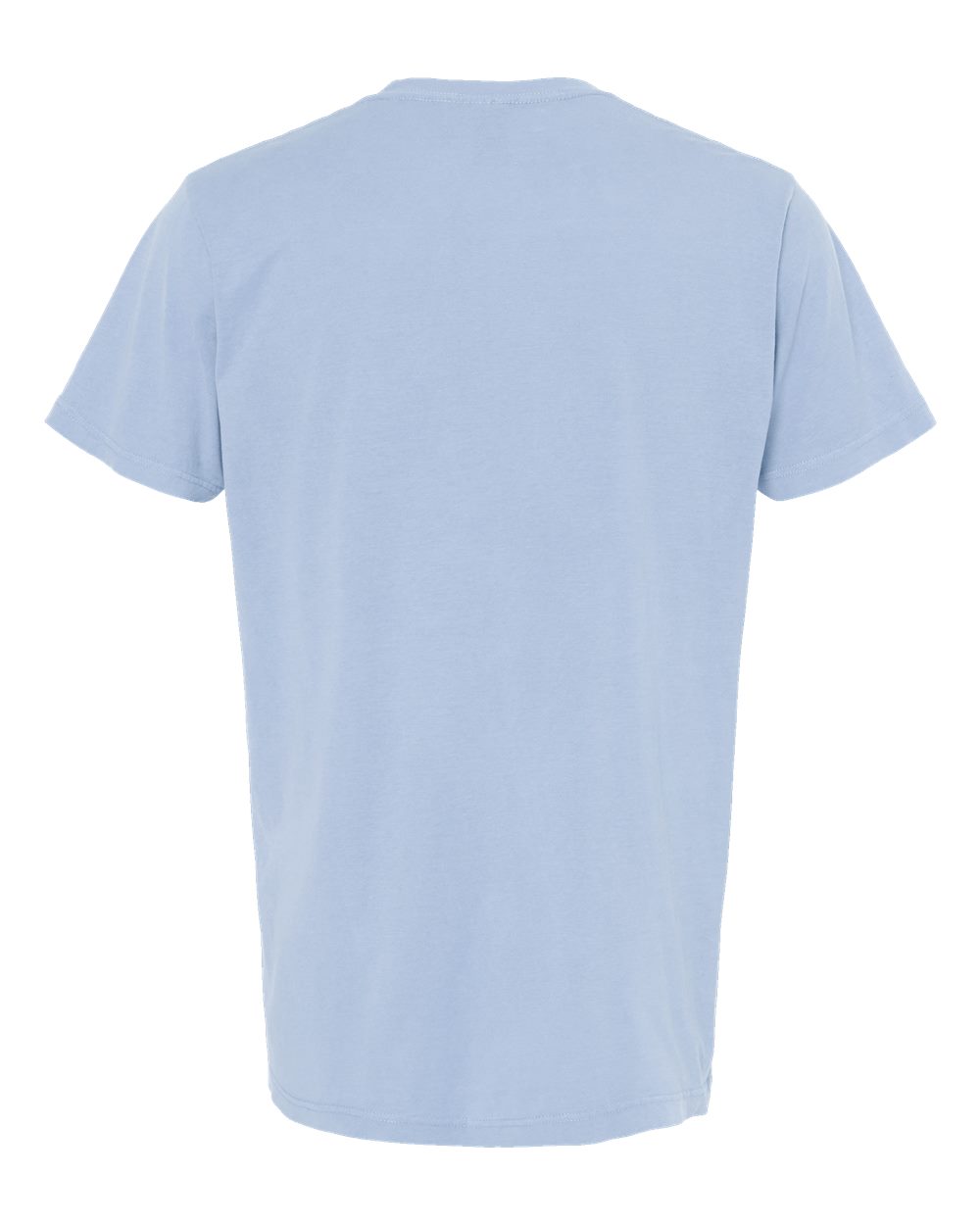 Rear View of Chambray Vintage Garment-Dyed T-Shirt - 6500M