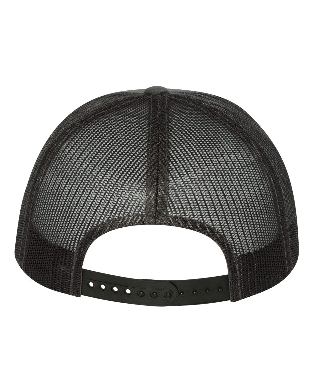 Rear View of Charcoal Five-Panel Classic Trucker Cap - 6006