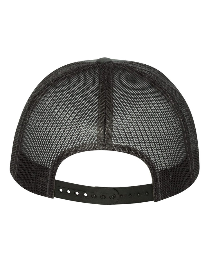 Rear View of Charcoal Five-Panel Classic Trucker Cap - 6006