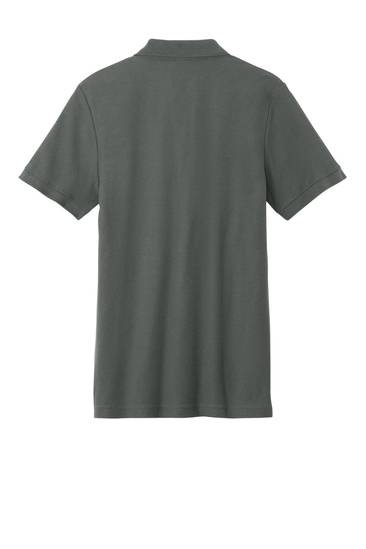 Rear View of Charcoal Gildan Hammer Pique Polo 85800