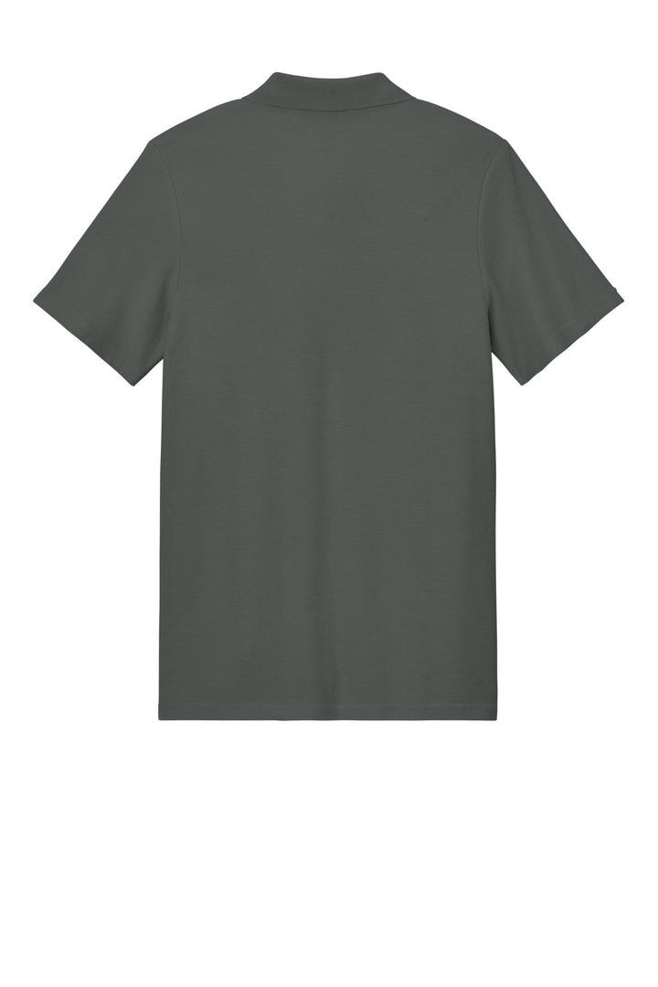 Rear View of Charcoal Gildan Softstyle Pique Polo 64800
