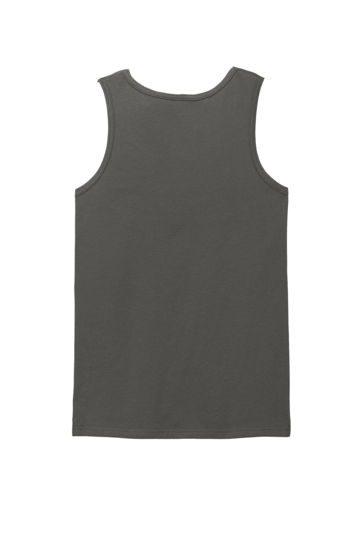 Rear View of Charcoal Gildan Softstyle Tank Top 64200
