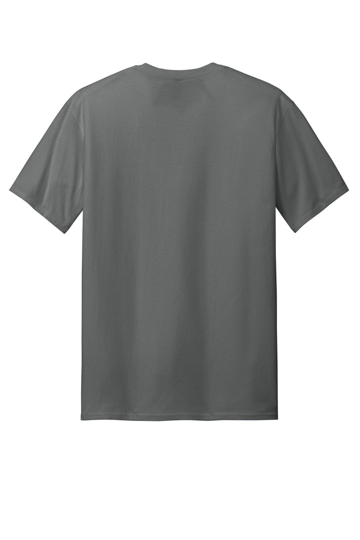 Rear View of Charcoal Gildan Tall 100% US Cotton T-Shirt 2000T