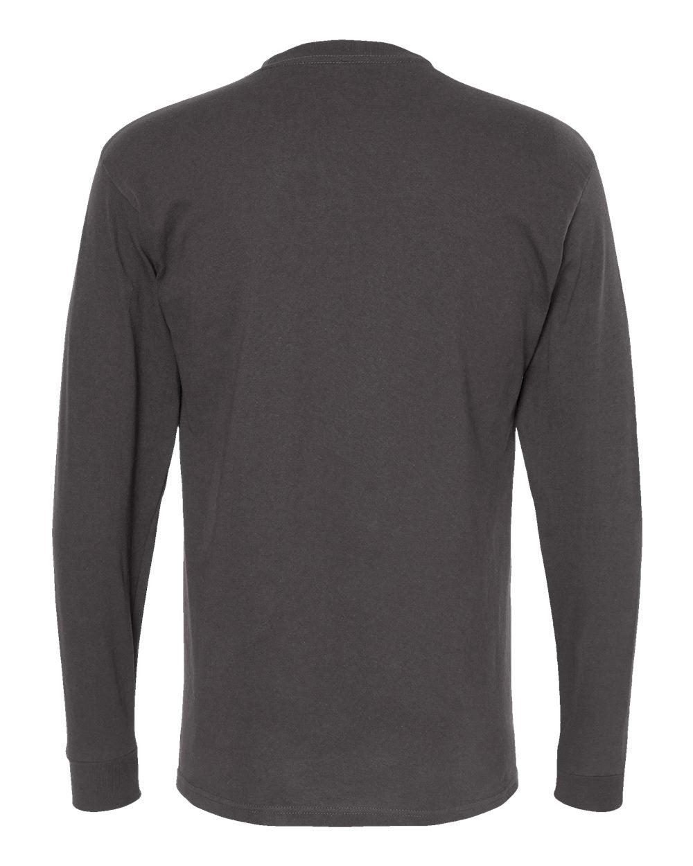 Rear View of Charcoal Gold Soft Touch Long Sleeve T-Shirt - 4820