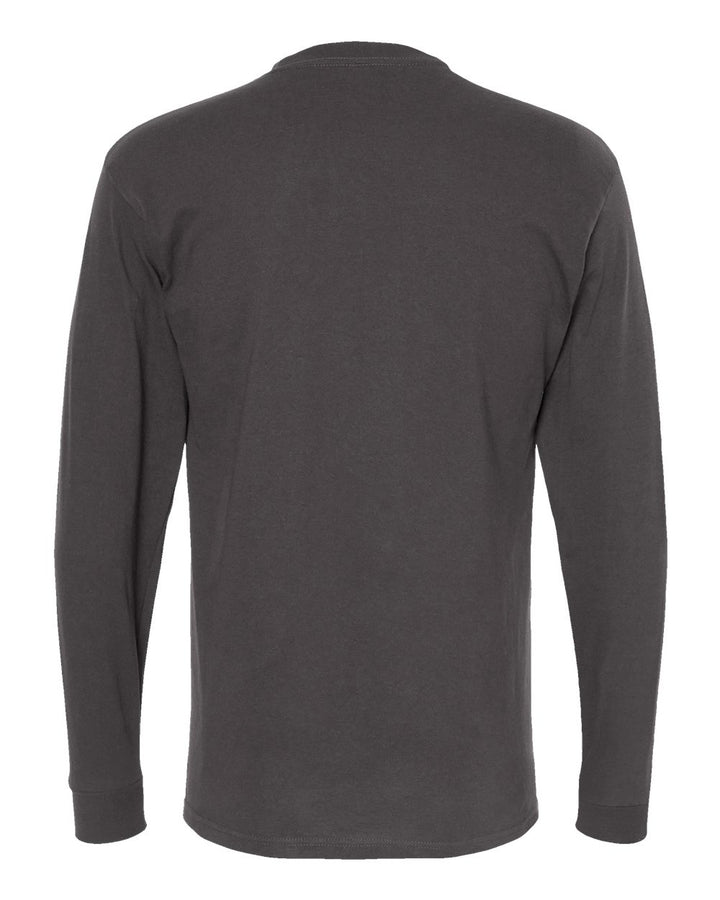 Rear View of Charcoal Gold Soft Touch Long Sleeve T-Shirt - 4820