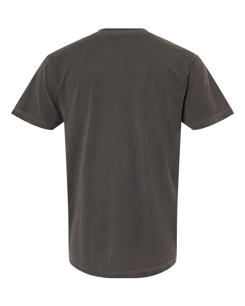 Rear View of Charcoal Vintage Garment-Dyed T-Shirt - 6500M