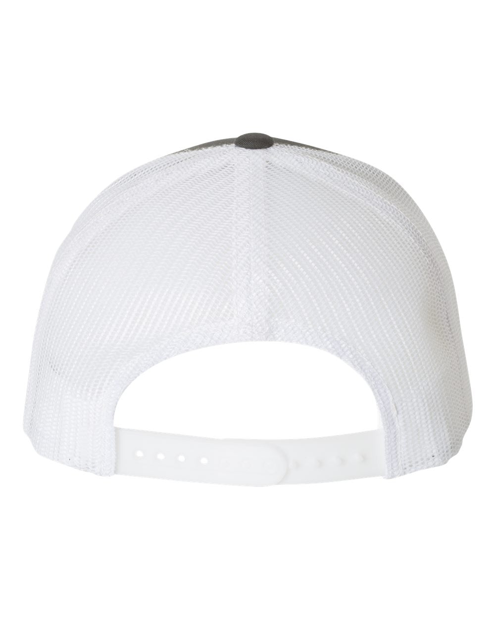 Rear View of Charcoal/ White Retro Trucker Cap - 6606