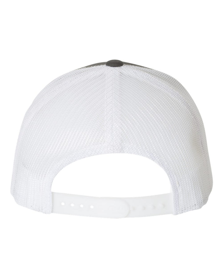 Rear View of Charcoal/ White Retro Trucker Cap - 6606
