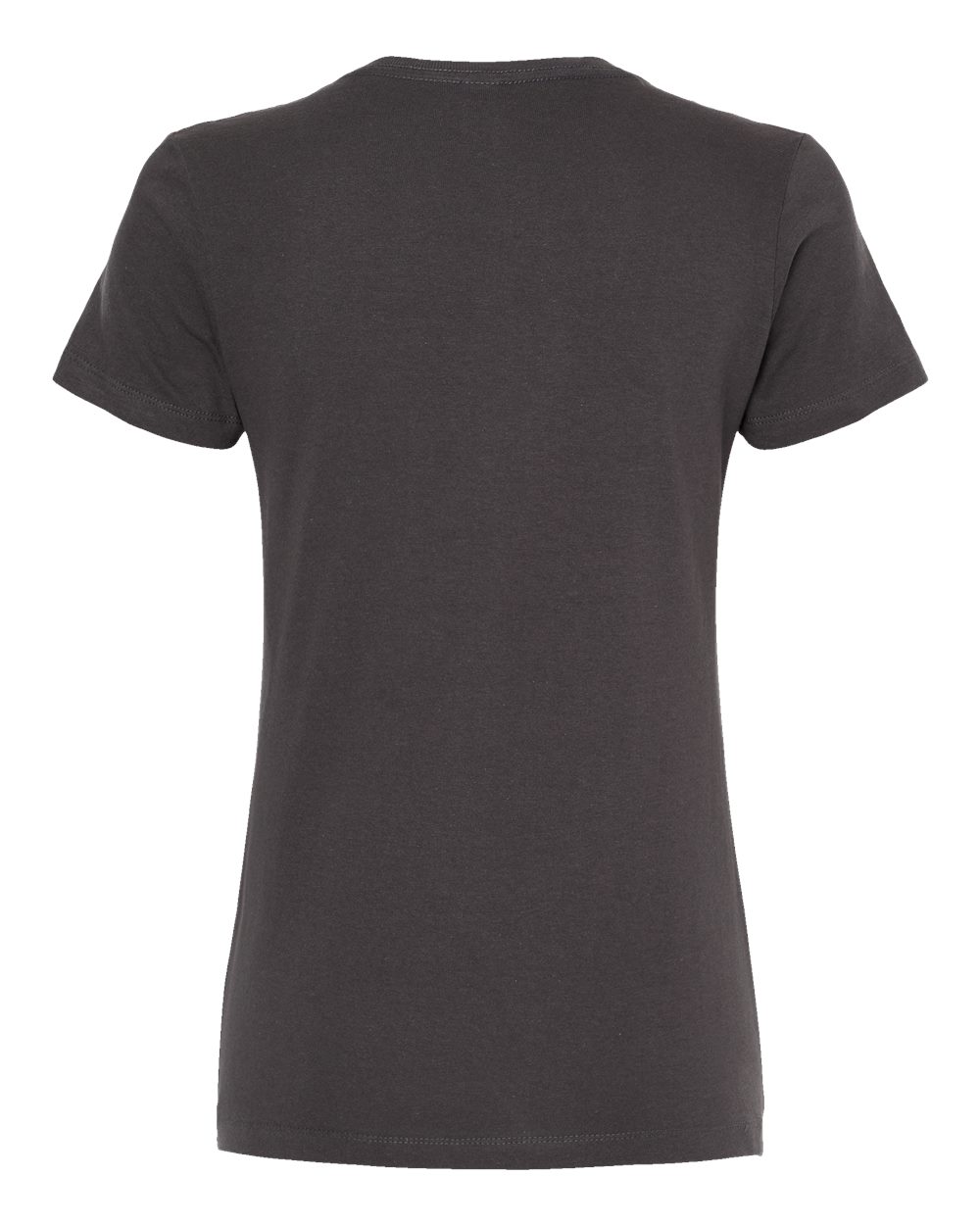 Rear View of Charcoal Women's Gold Soft Touch T-Shirt - 4810