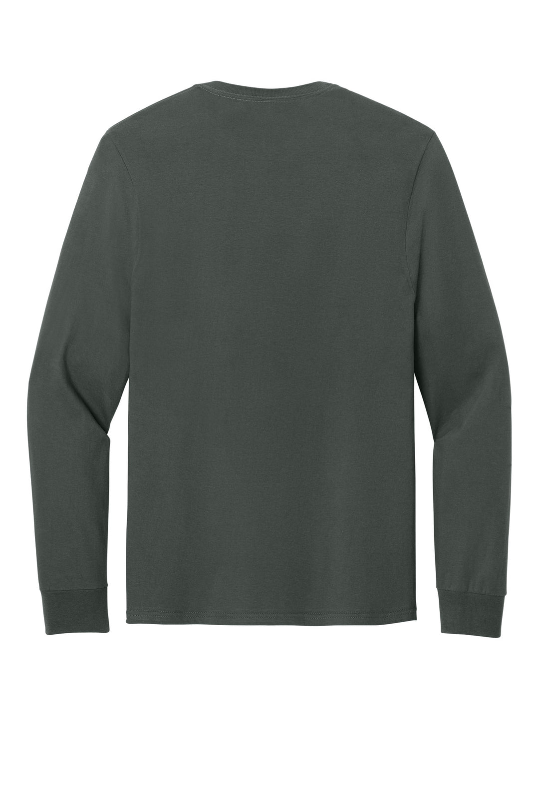 Rear View of CharGrey Jerzees Classics Unisex Cotton Long Sleeve T-Shirt 363L