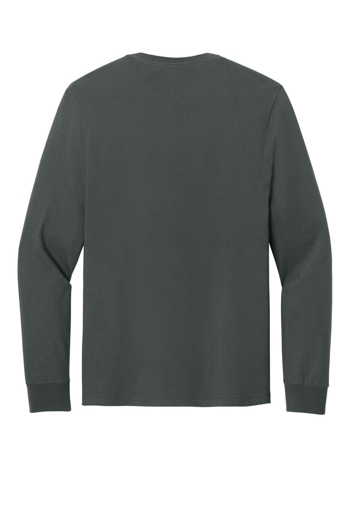 Rear View of CharGrey Jerzees Classics Unisex Cotton Long Sleeve T-Shirt 363L