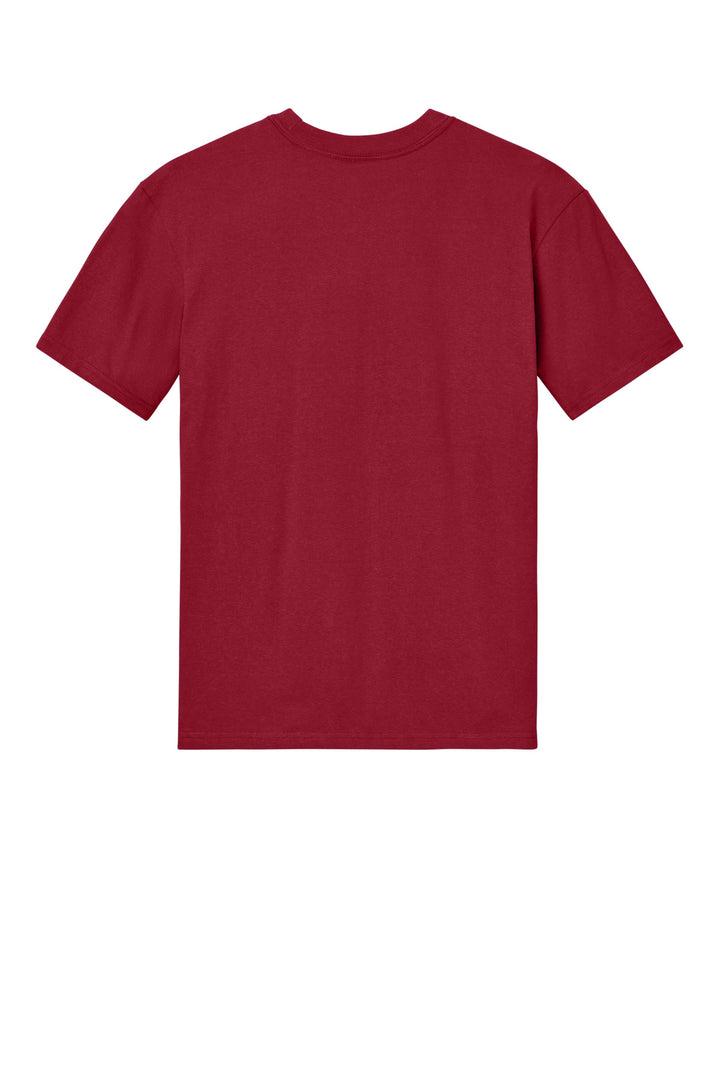 Rear View of CherryRed Gildan Hammer Maxweight Tee 75000