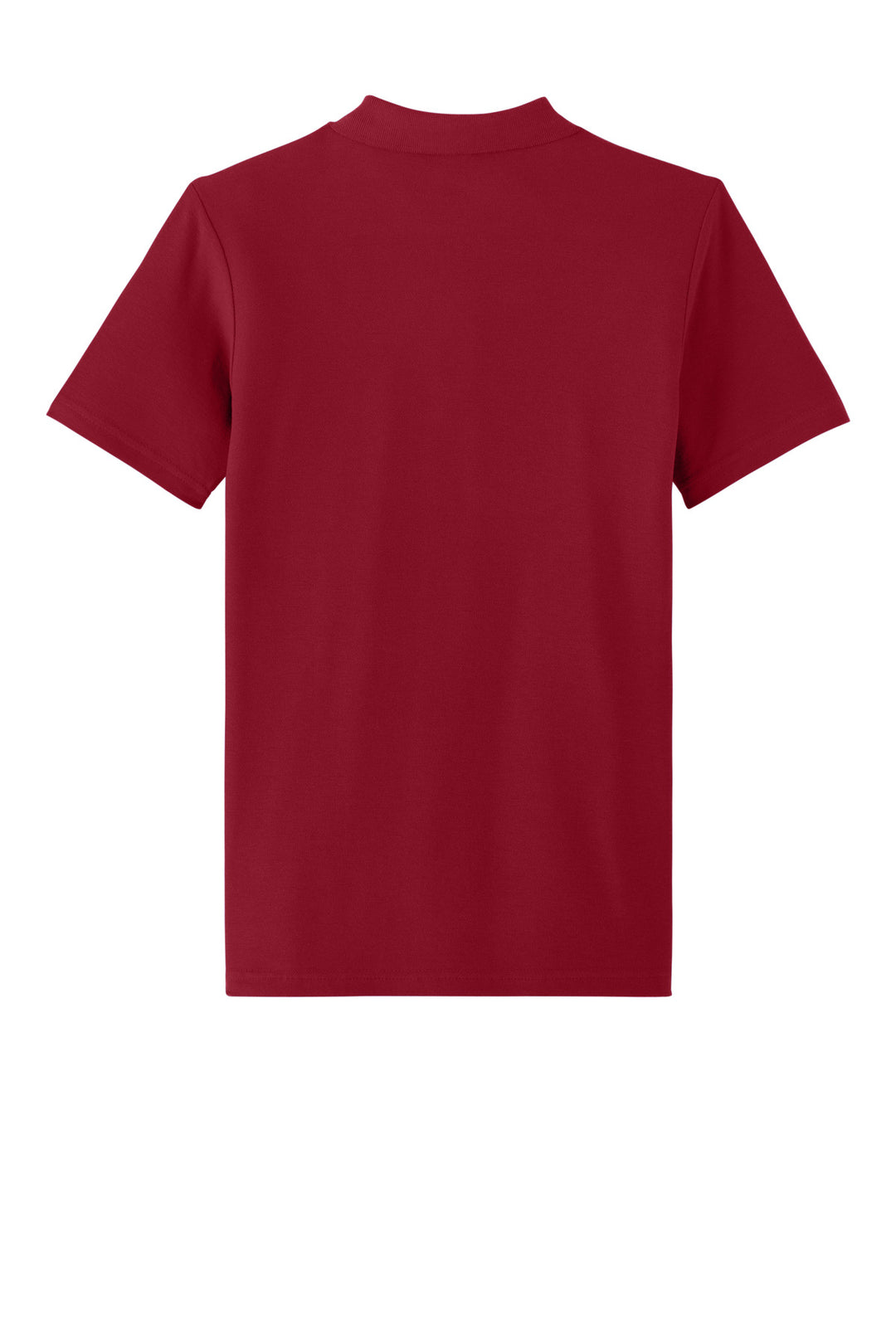 Rear View of CherryRed Gildan Softstyle Women's Pique Polo 64800L