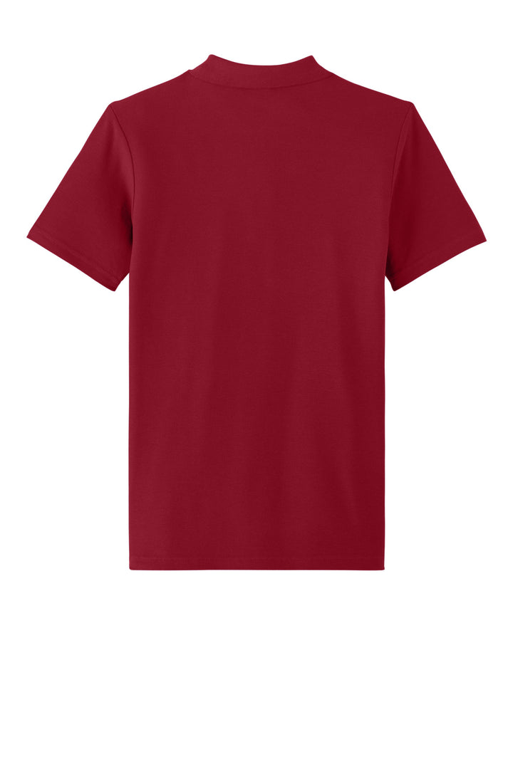 Rear View of CherryRed Gildan Softstyle Women's Pique Polo 64800L