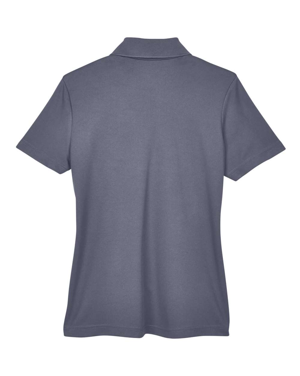 Rear View of Classic Navy Heather/ Carbon Women's Balance Colorblock Performance Piqué Polo - CE101W
