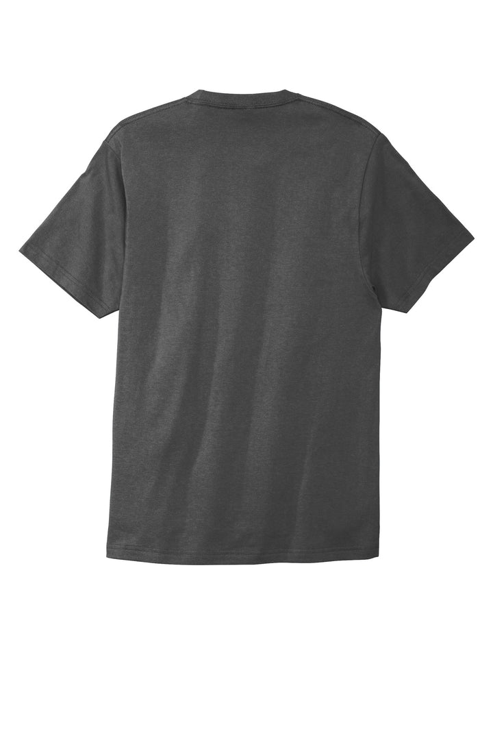 Rear View of Coal Grey Port & Company Bouncer Tee PC600