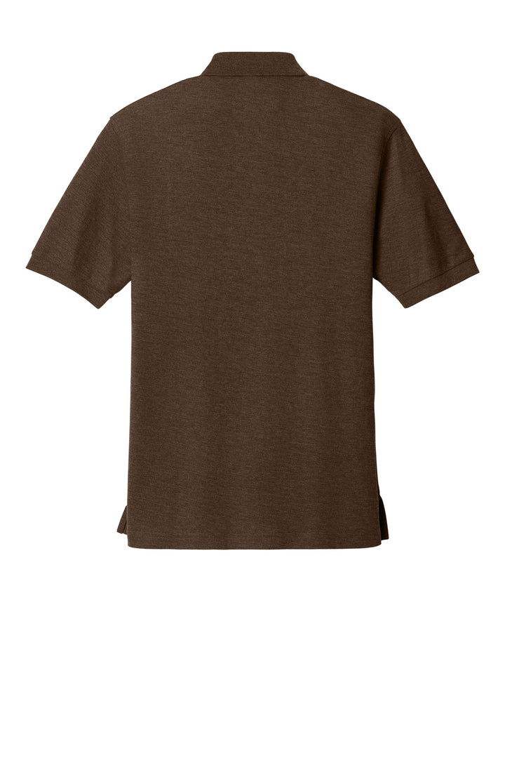Rear View of Coffee Bean Port Authority Silk Touch Polo K500