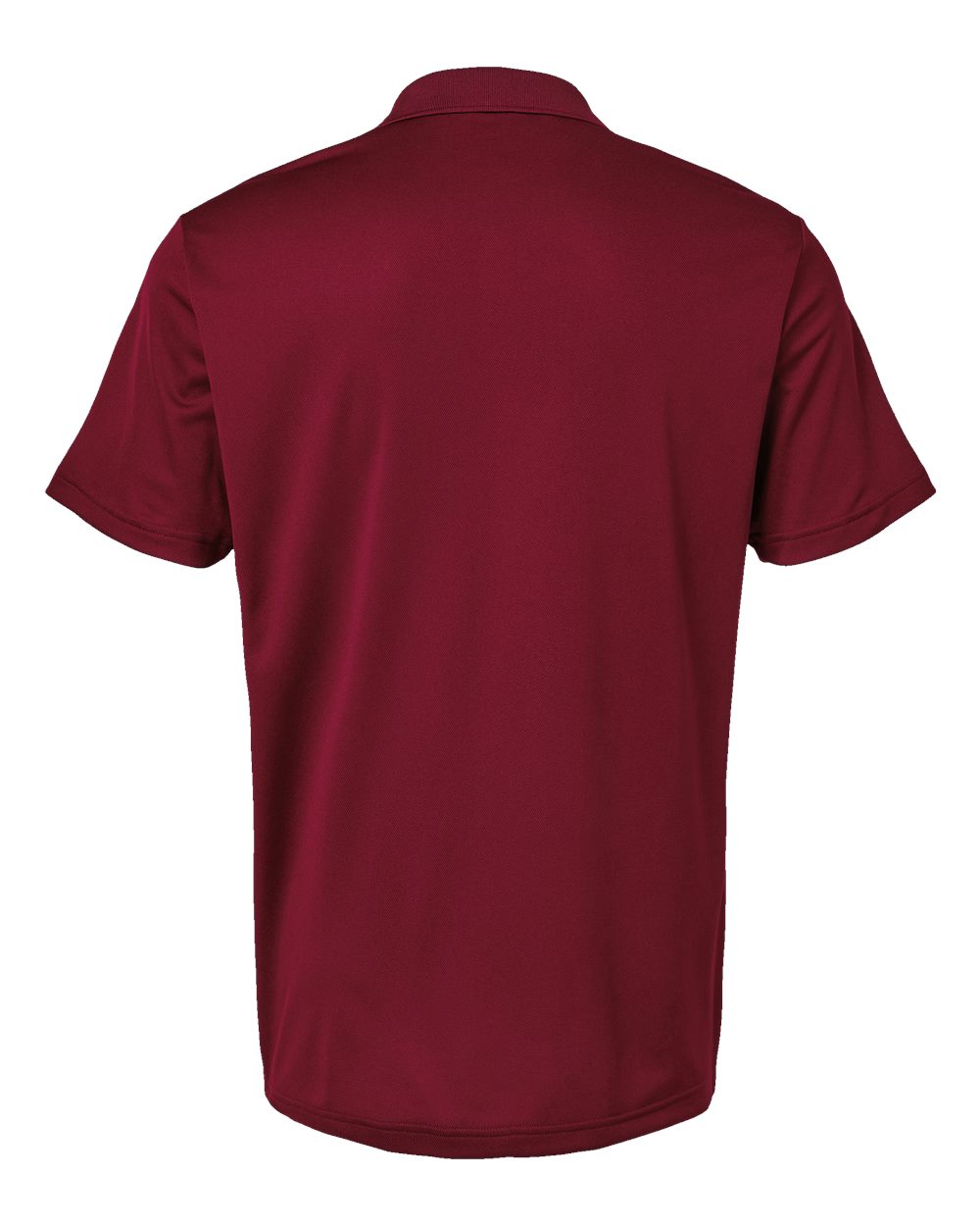 Rear View of Collegiate Burgundy Basic Sport Polo - A430