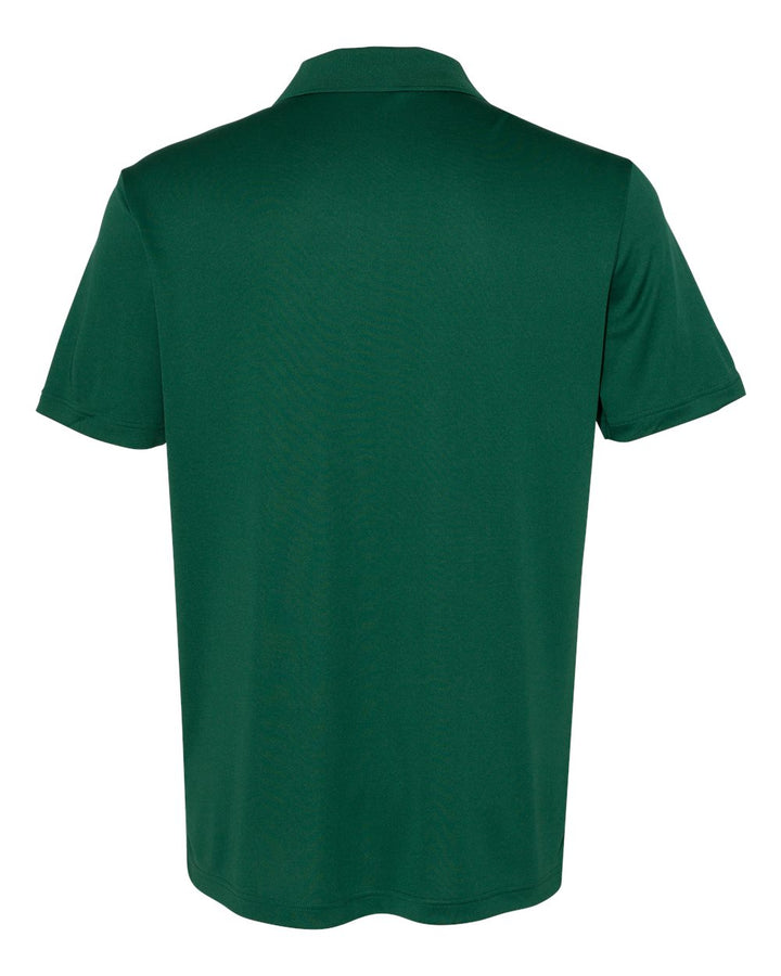 Rear View of Collegiate Green Performance Polo - A230