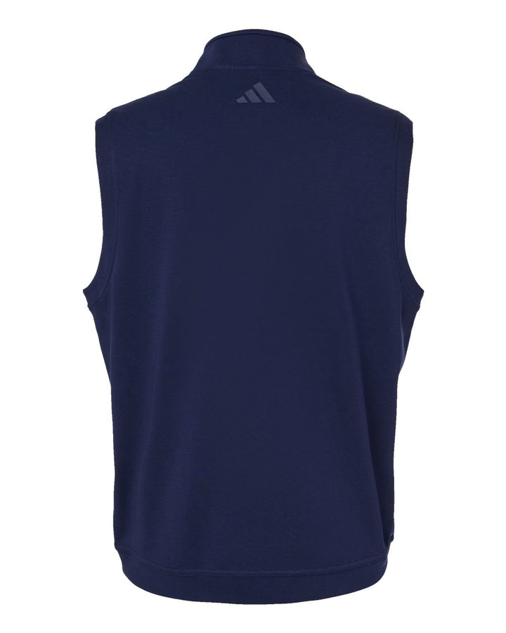Rear View of Collegiate Navy Club Vest - A599