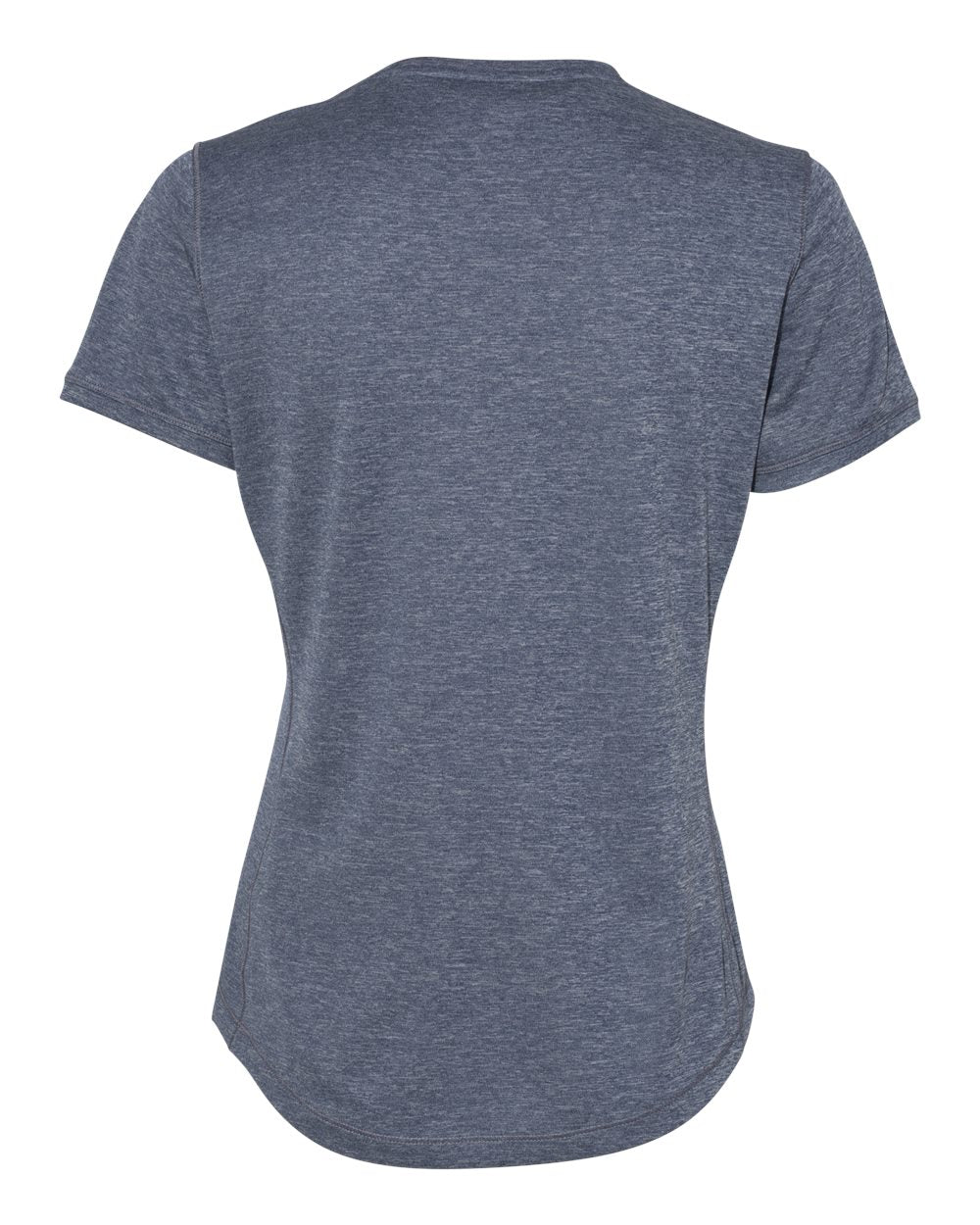 Rear View of Collegiate Navy Heather Women's Sport T-Shirt - A377
