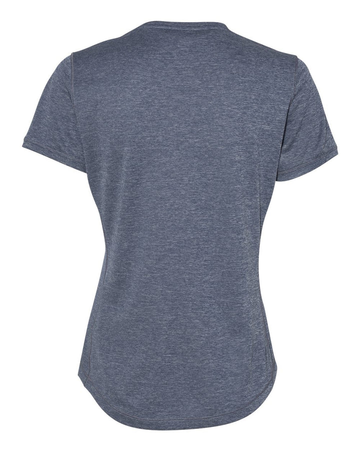 Rear View of Collegiate Navy Heather Women's Sport T-Shirt - A377