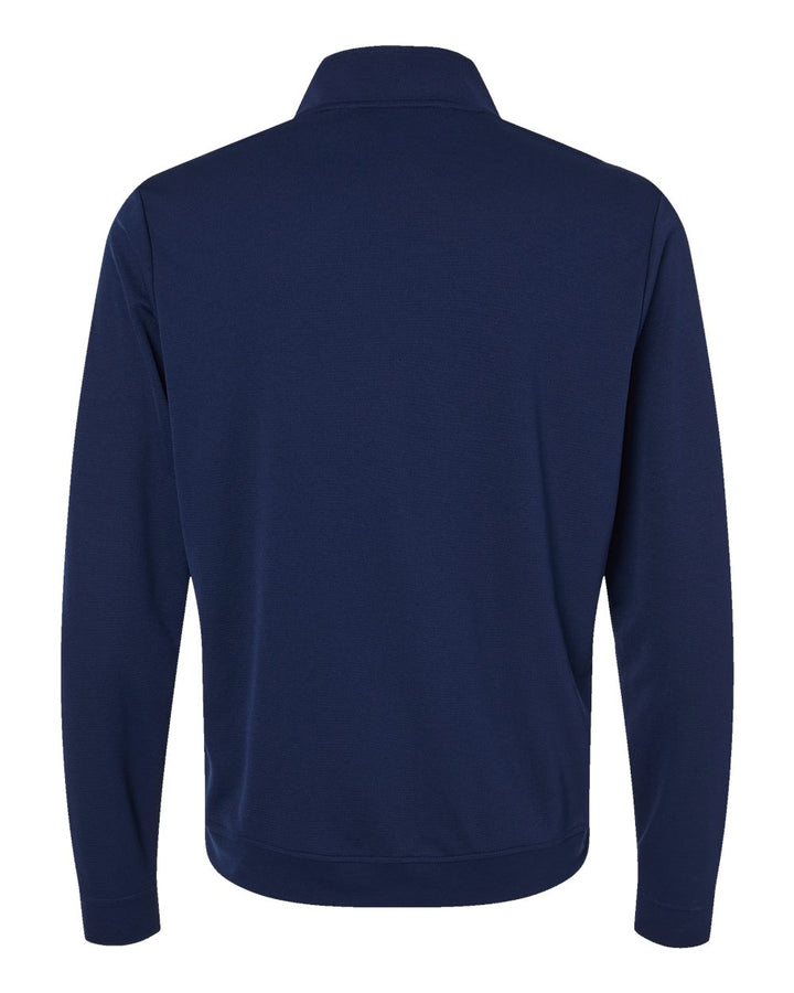 Rear View of Collegiate Navy/ White Lightweight Quarter-Zip Pullover - A2002