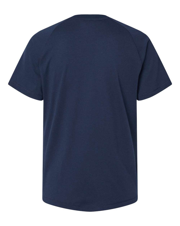 Rear View of Collegiate Navy Women's Blended T-Shirt - A557