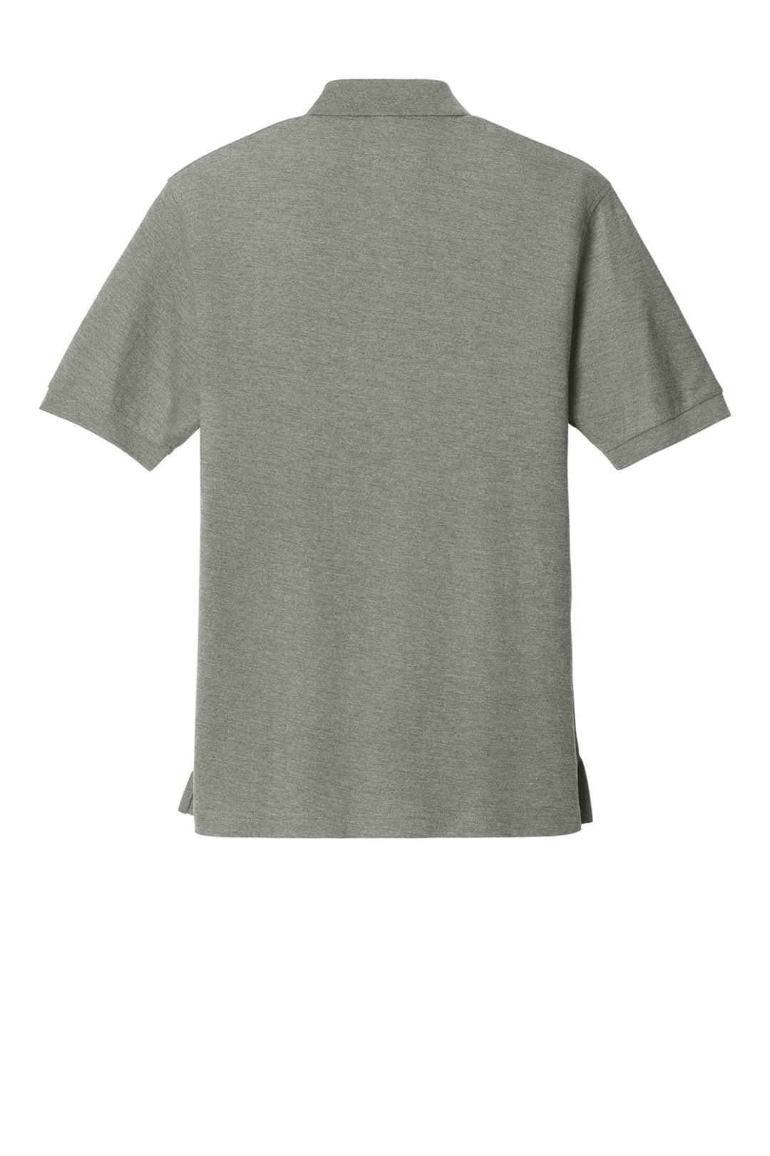 Rear View of Cool Grey Port Authority Silk Touch Polo K500