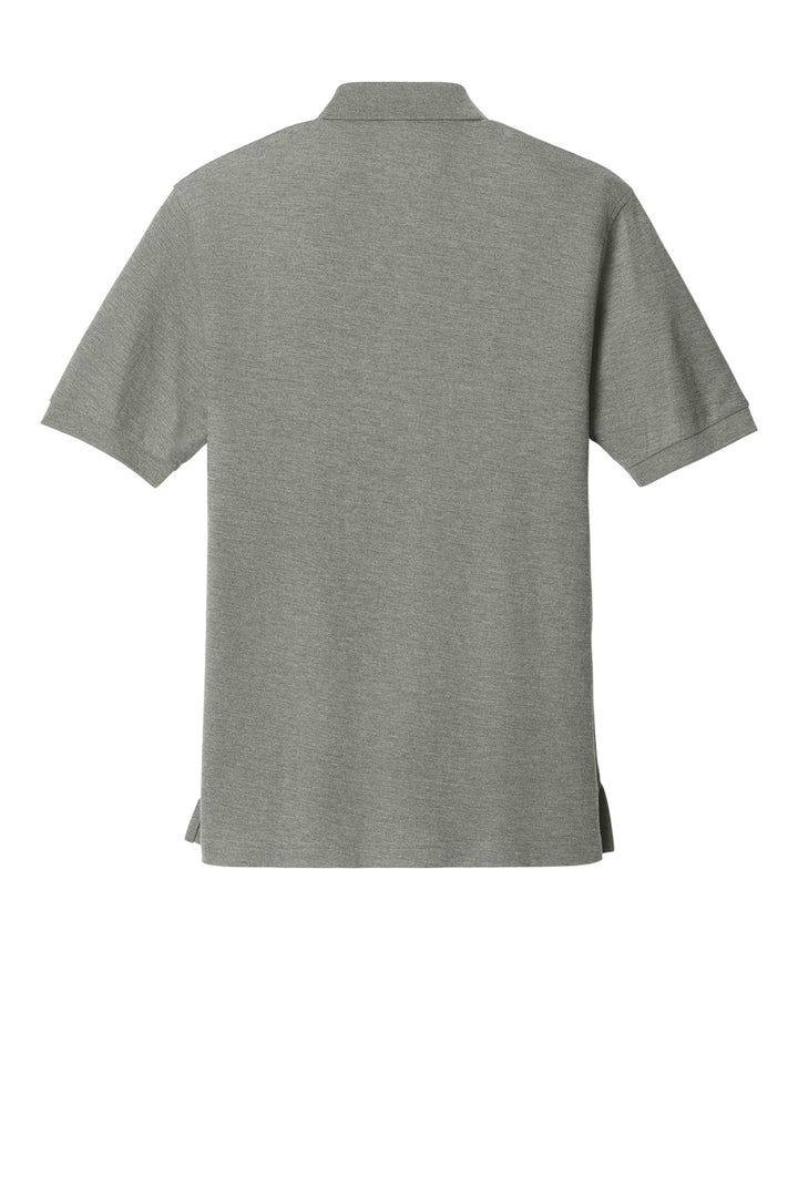 Rear View of Cool Grey Port Authority Silk Touch Polo K500