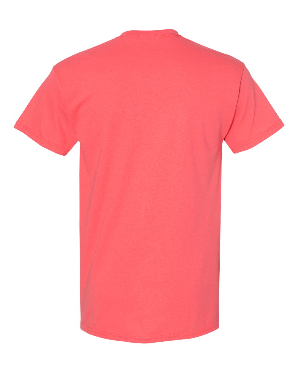 Rear View of Coral Silk Heavy Cotton™ T-Shirt - 5000