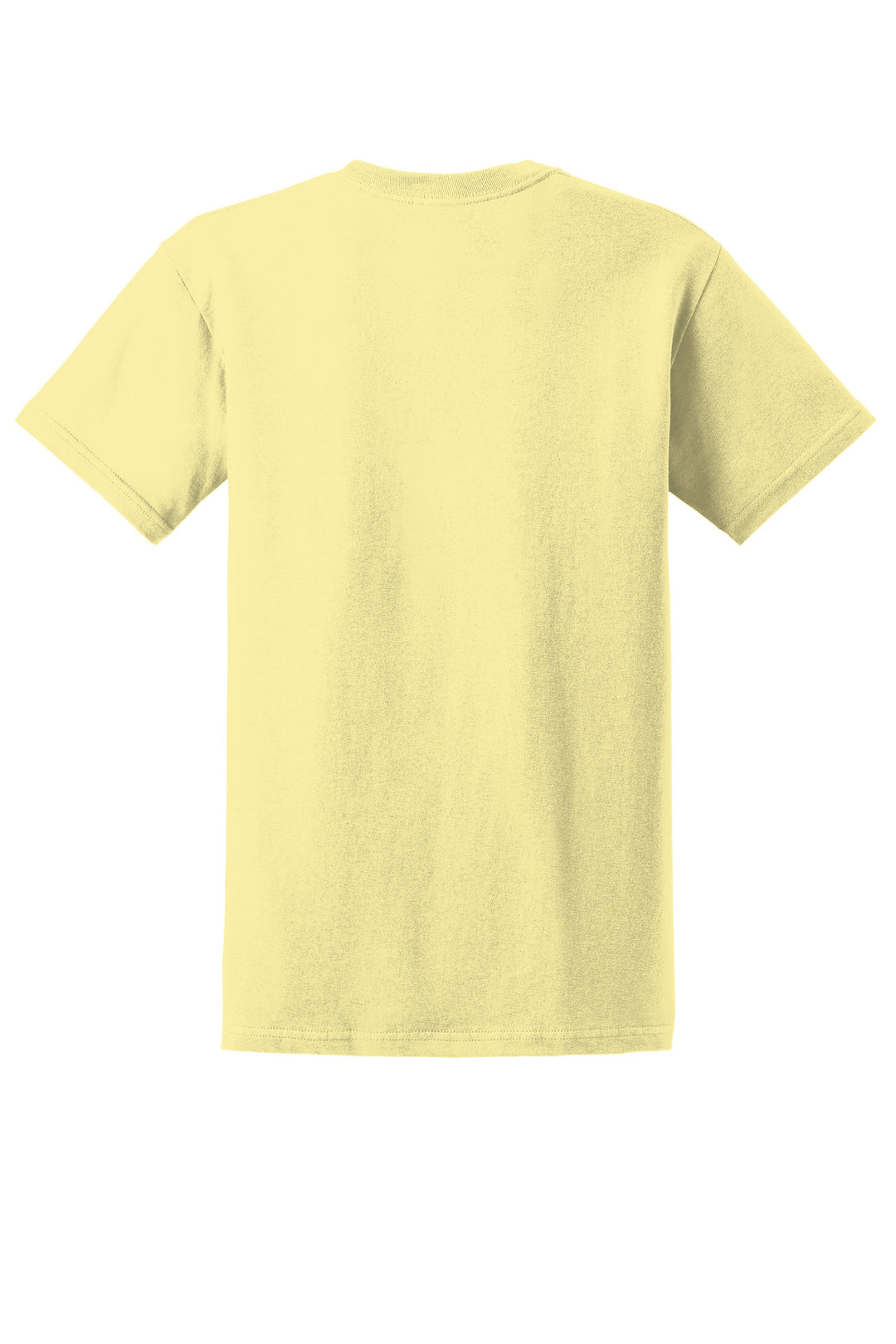 Rear View of Cornsilk Gildan - Ultra Cotton 100% US Cotton T-Shirt. 2000