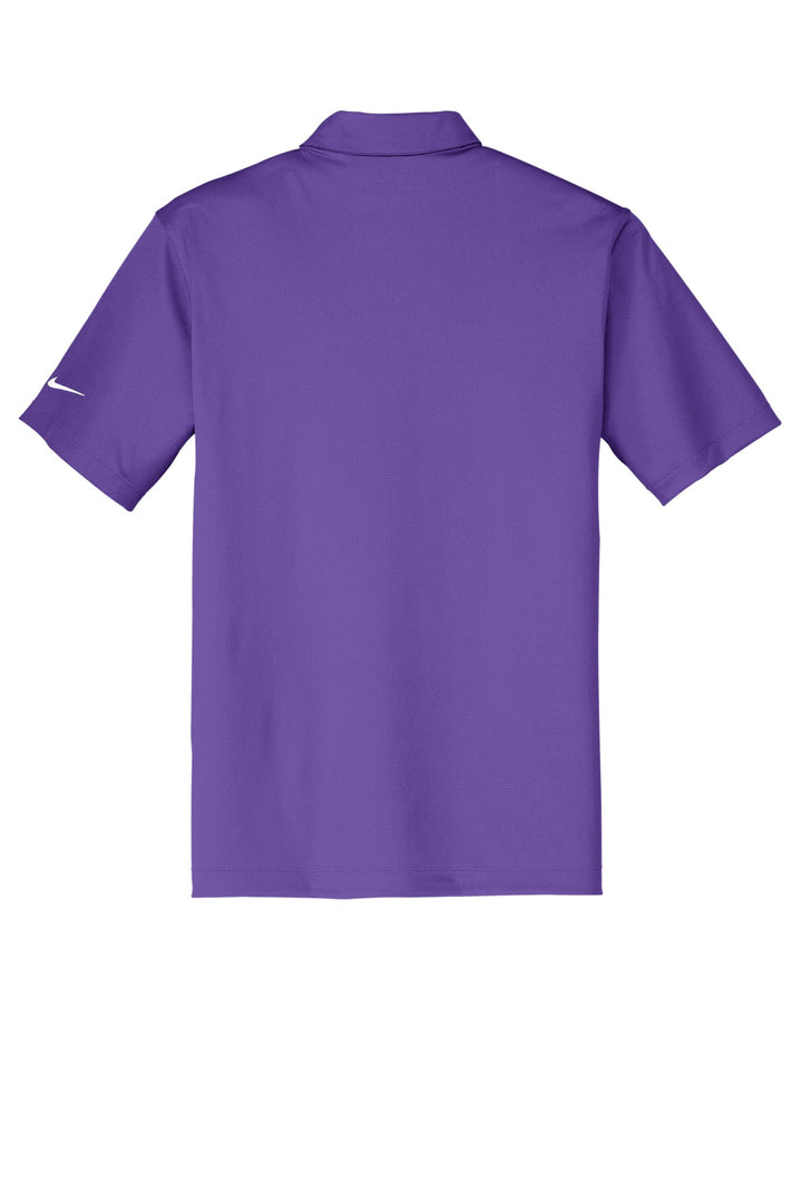Rear View of Court Purple Nike Dri-FIT Vertical Mesh Polo. 637167