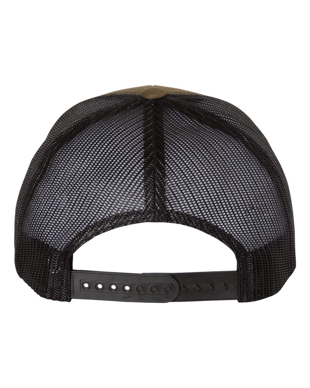 Rear View of Coyote Brown/ Black Retro Trucker Cap - 6606
