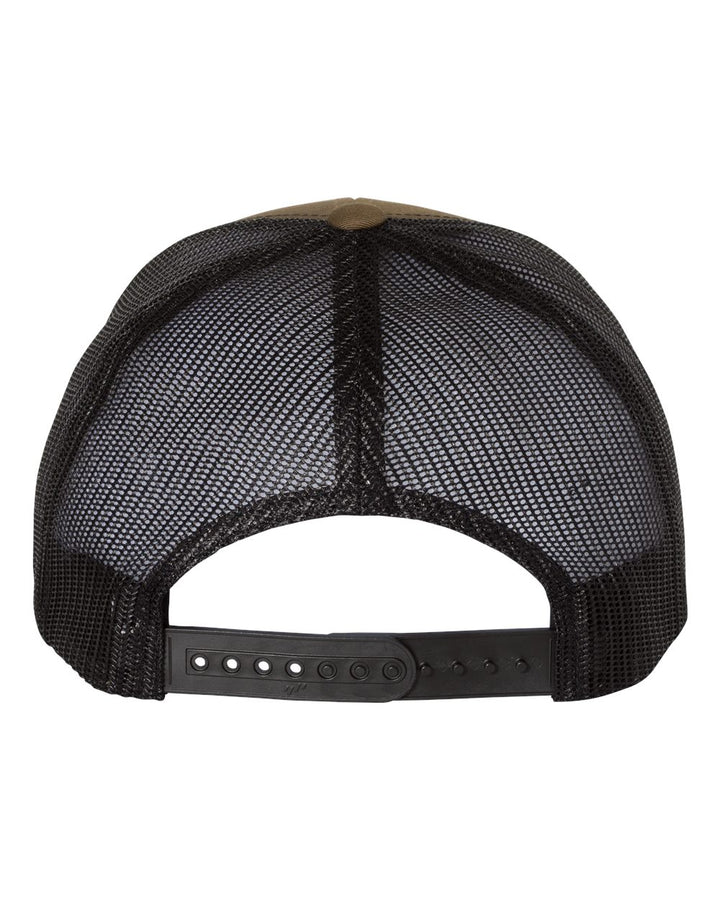 Rear View of Coyote Brown/ Black Retro Trucker Cap - 6606
