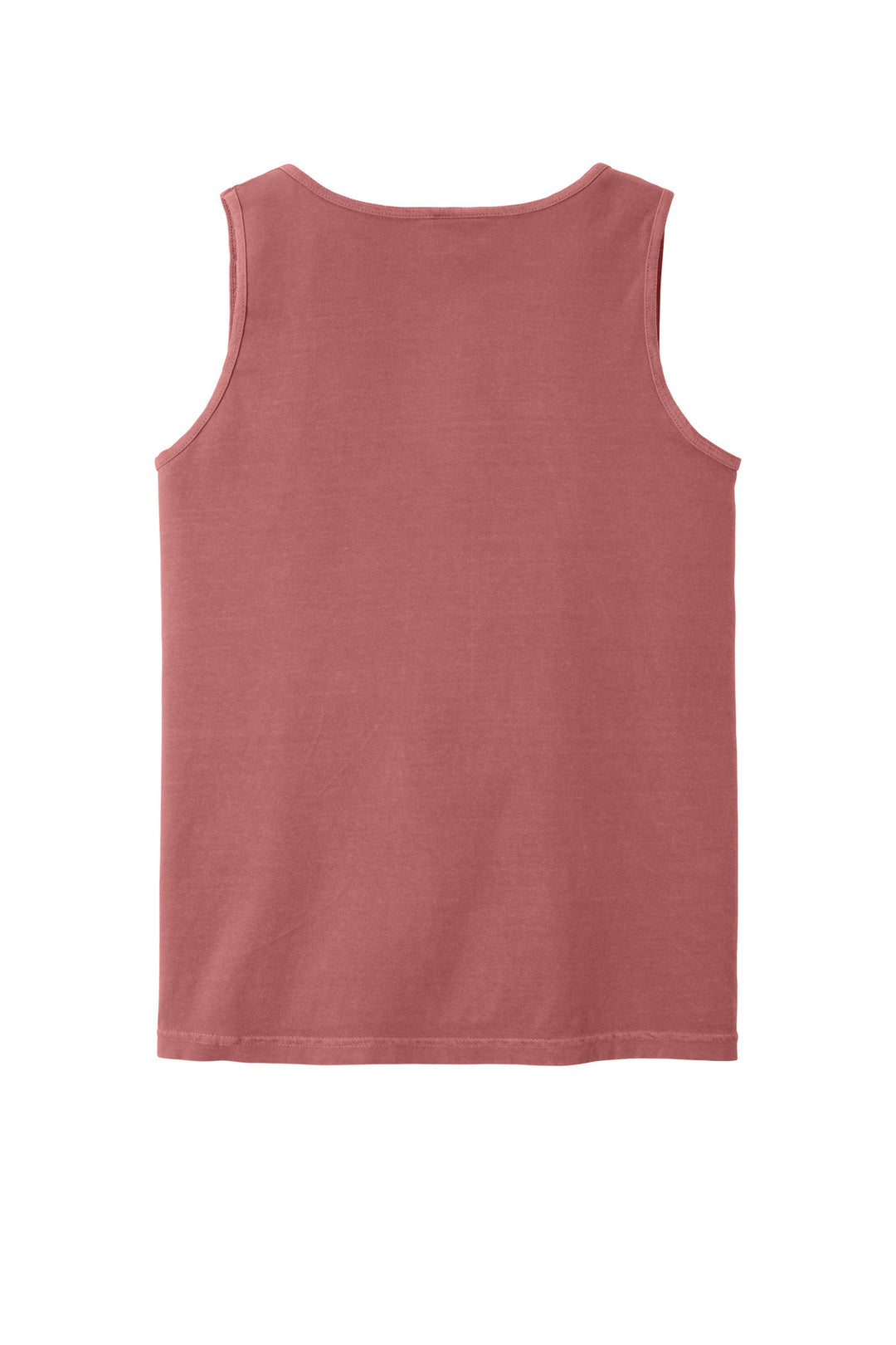 Rear View of Crimson COMFORT COLORS Heavyweight Ring Spun Tank Top. 9360