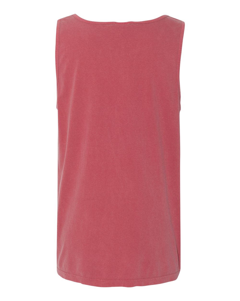 Rear View of Crimson Garment-Dyed Heavyweight Tank Top - 9360