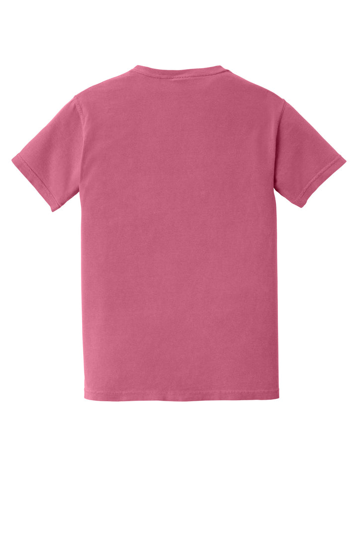 Rear View of Crunchbrry COMFORT COLORS Heavyweight Ring Spun Pocket Tee. 6030