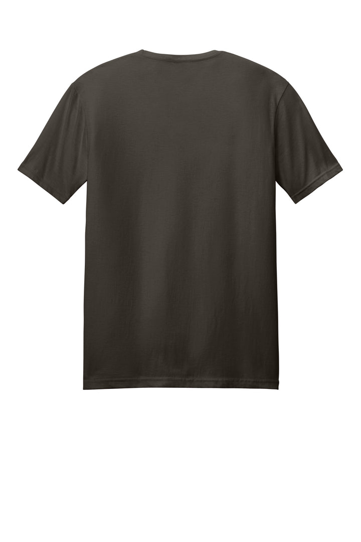 Rear View of Dark Chocolate Gildan Softstyle T-Shirt. 64000
