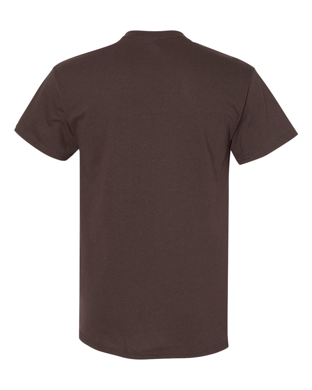 Rear View of Dark Chocolate Heavy Cotton™ T-Shirt - 5000