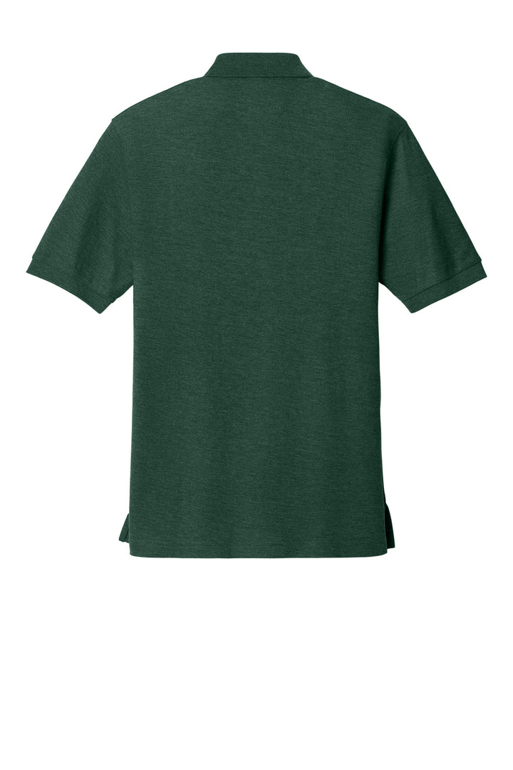 Rear View of Dark Green Port Authority Silk Touch Polo K500