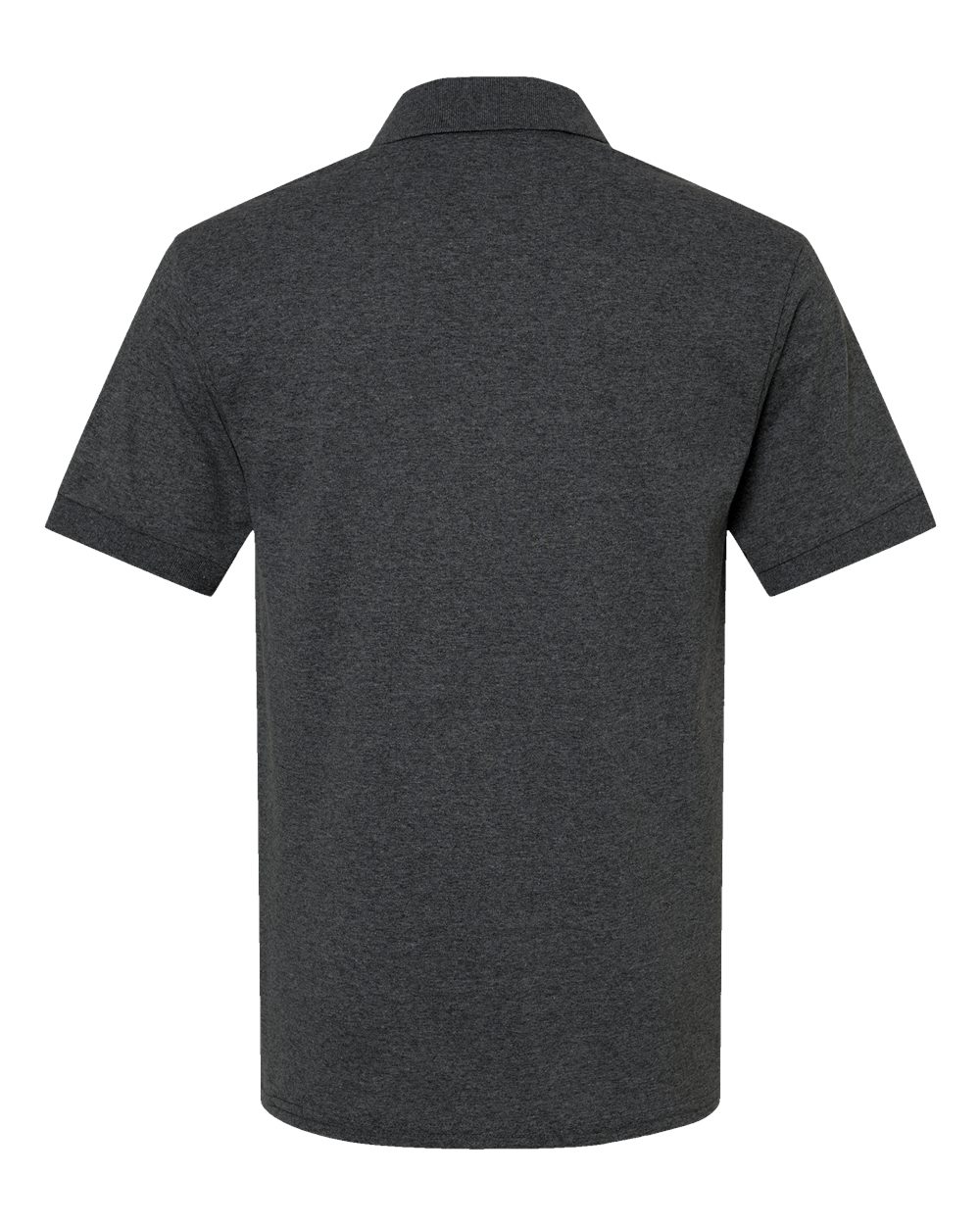 Rear View of Dark Heather DryBlend® Jersey Polo - 8800